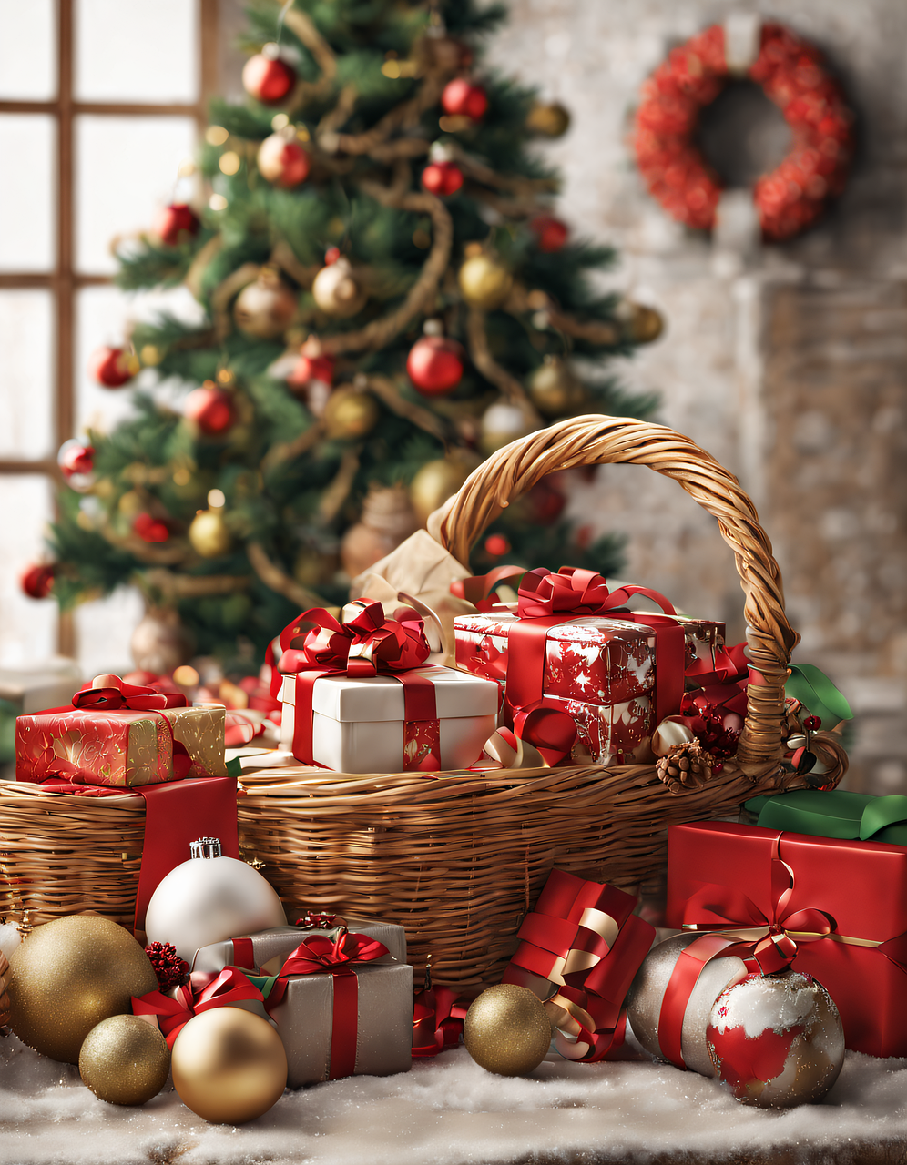 Picture of Christmas Gift Basket for an article on Christmas Gift Ideas for Narcissistic Abuse Survivors