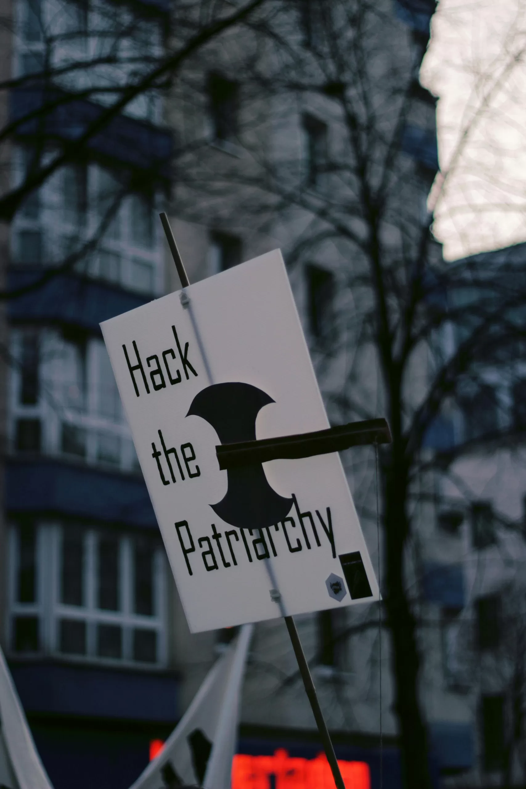 poster saying hack the patriarchy