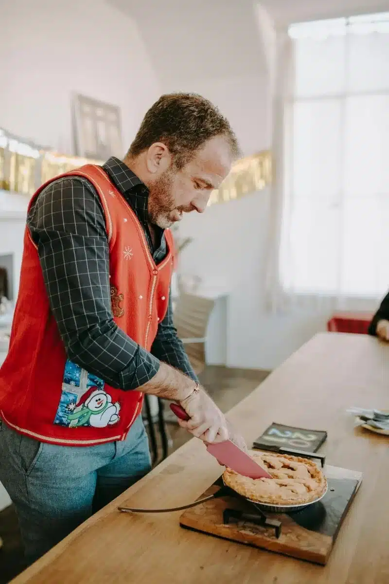 a man cooking