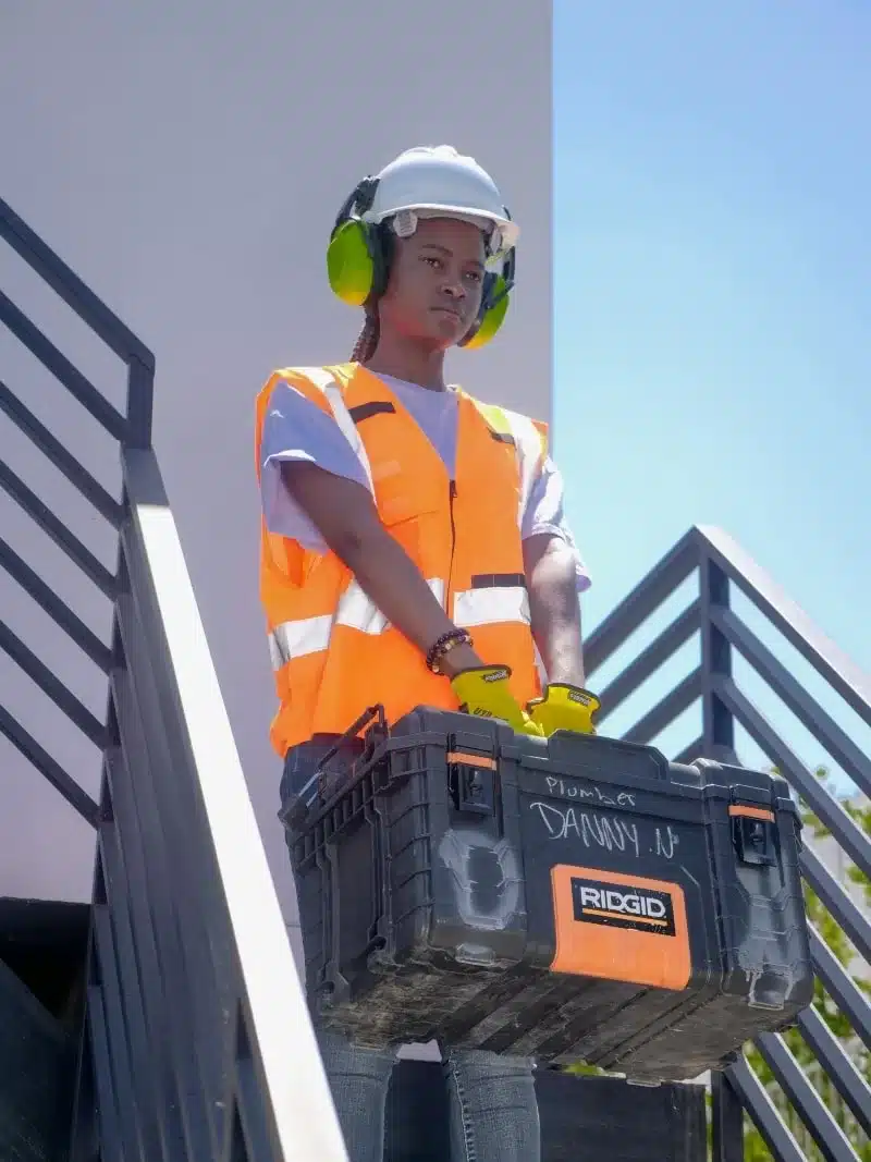 image of woman construction worker