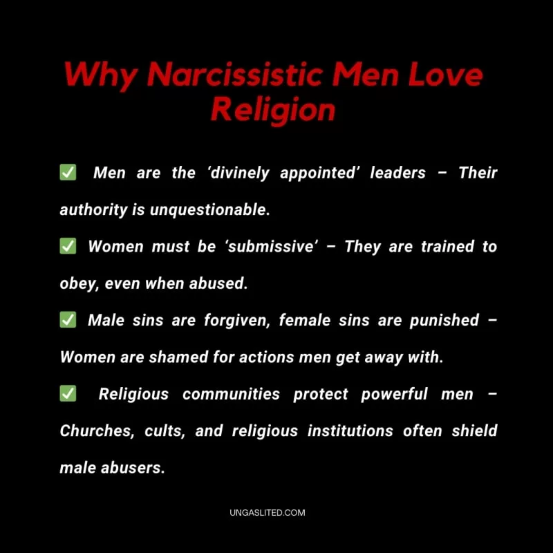 poster-on-Why-Narcissistic-Men-Love-Religion